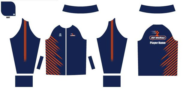 Xavi trainingsjas met AV Unitas borst- en ruglogo - Unisex