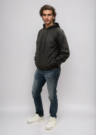 Xavi Regenjas met Capuchon & Mesh Voering &ndash; Comfort Fit - zwart - Unisex