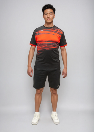 Xavi Performance T-shirt - Lichtgewicht  Sportshirt - zwart/rood - Unisex