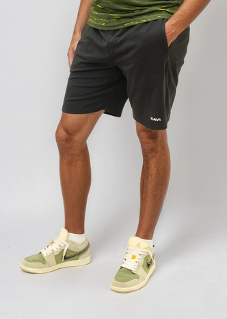 Xavi Korte Trainingsbroek met insteekzakken met rits - zwart -Unisex 