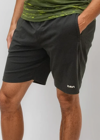 Xavi Korte Trainingsbroek met insteekzakken met rits - zwart -Unisex 