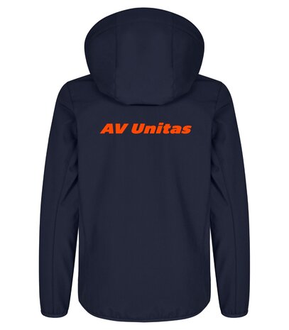  AV Unitas hoody softshell jas Junior navy