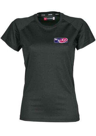 My35' T-shirt 100% Polyester - Zwart - Dames