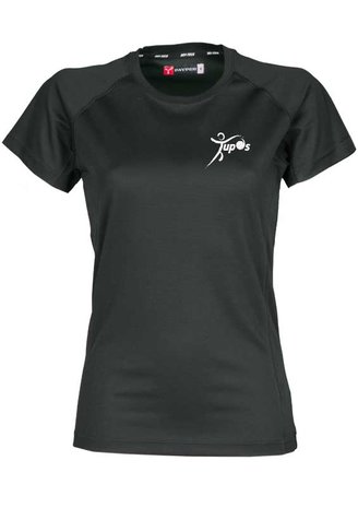 Tupos T-shirt 100% Polyester zwart - Dames